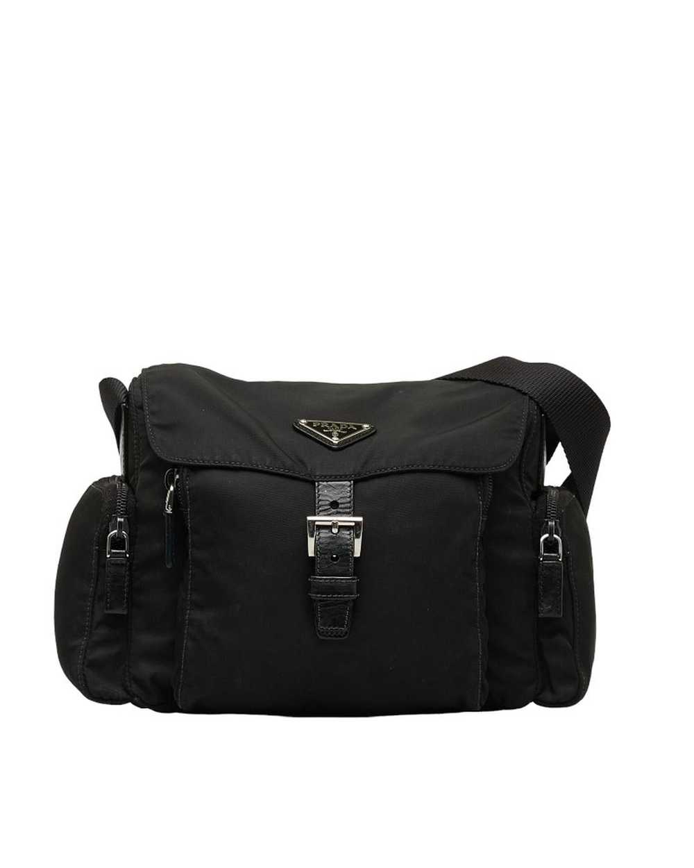 Prada Prada Black Tessuto Messenger Bag in AB Con… - image 1