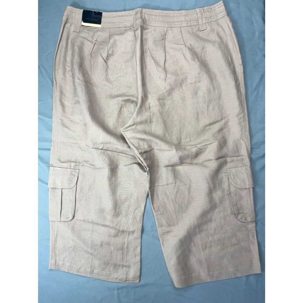 Vintage Lane Bryant Crop Linen Blend Cargo Pants.… - image 2