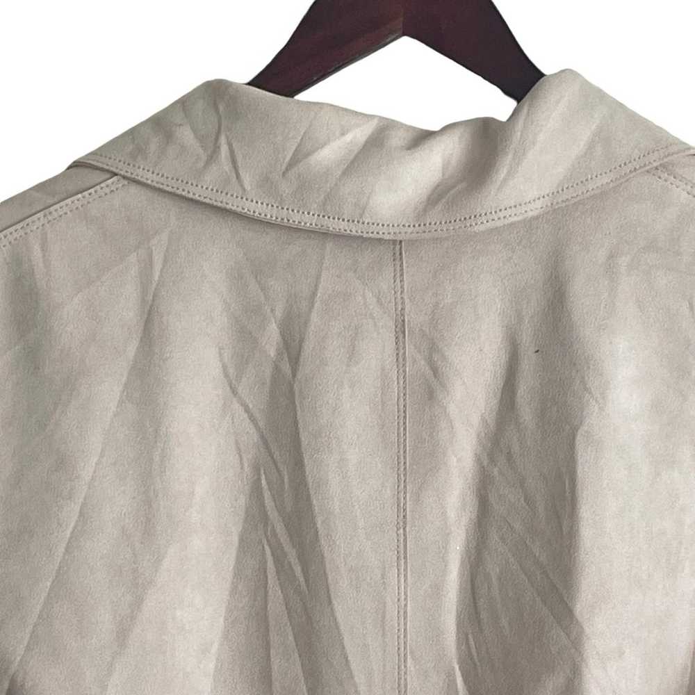 Zara Women Midi Dress Faux Suede Collar Sleeveles… - image 5
