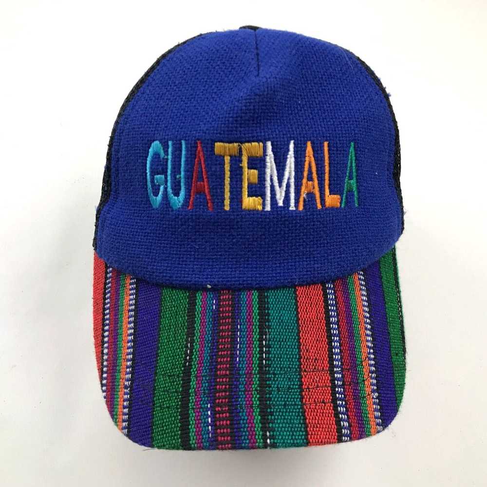 Vintage Guatemala Hat Cap Snapback Blue Black Tru… - image 1