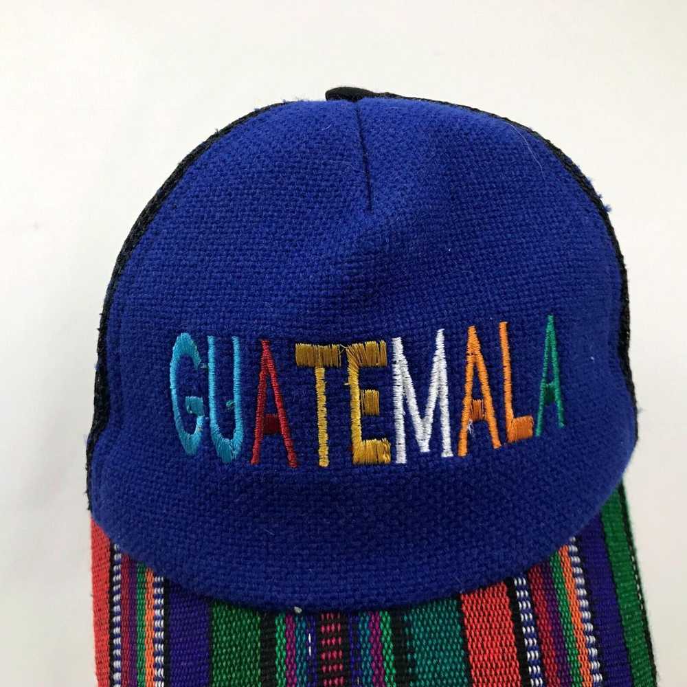 Vintage Guatemala Hat Cap Snapback Blue Black Tru… - image 2