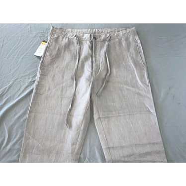 Vintage Bahia Sol Volos Flat Front Linen Pants w/ 