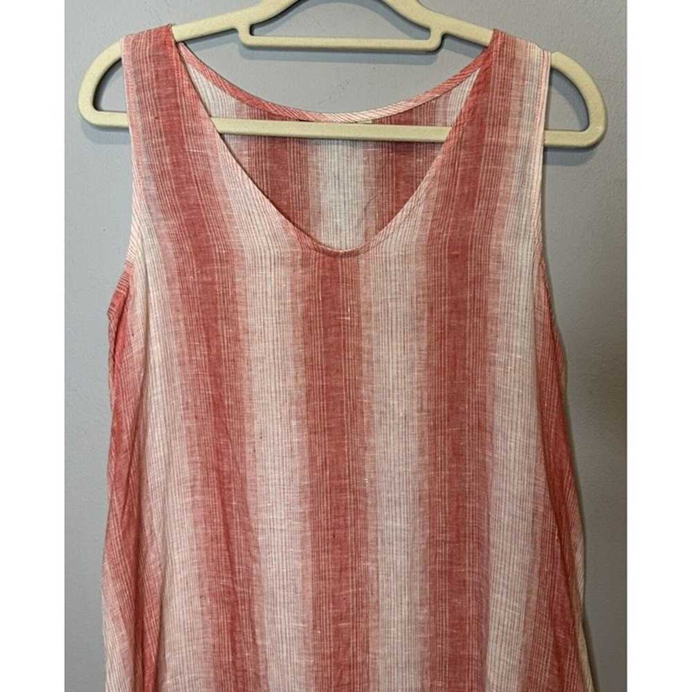 chalet et ceci dress Small Red Striped Sleeveless… - image 3