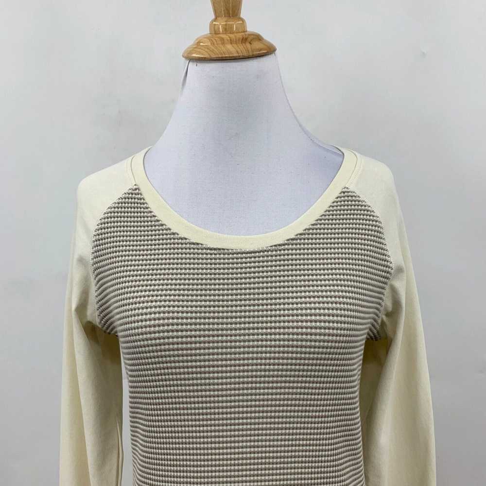 Vintage Columbia Waffle Knit Thermal Top Womens S… - image 3