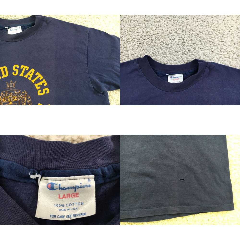 Champion Vintage Naval Academy Shirt Mens Large B… - image 4