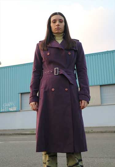 y2k Vintage rare nos Versace purple trench coat - image 1