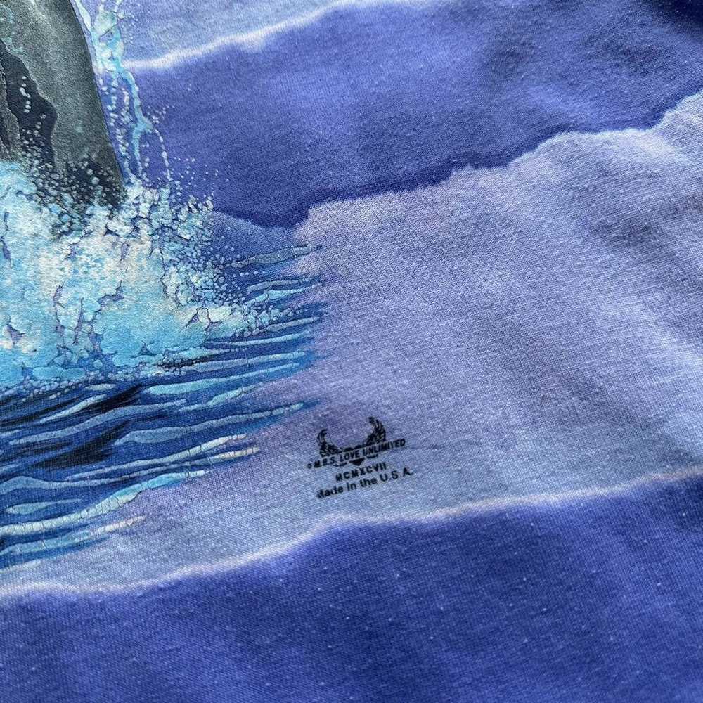 Designer Vintage 90s unique humpback whale tie dy… - image 2