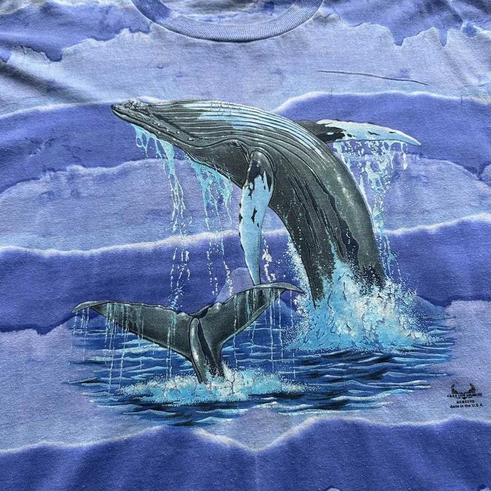 Designer Vintage 90s unique humpback whale tie dy… - image 3