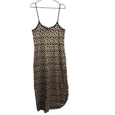 Vintage Leopard print mesh midi dress