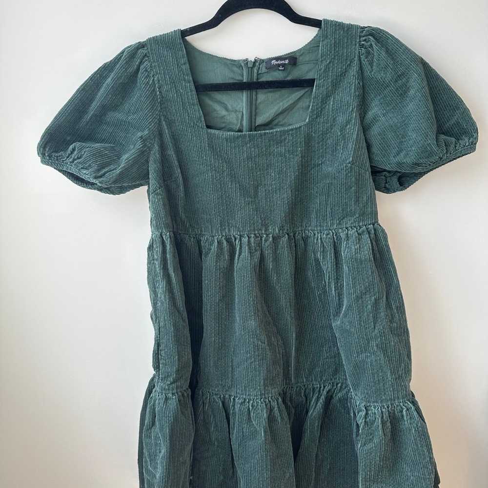 Madewell Corduroy Aidy Square-Neck Tiered Mini Dr… - image 3