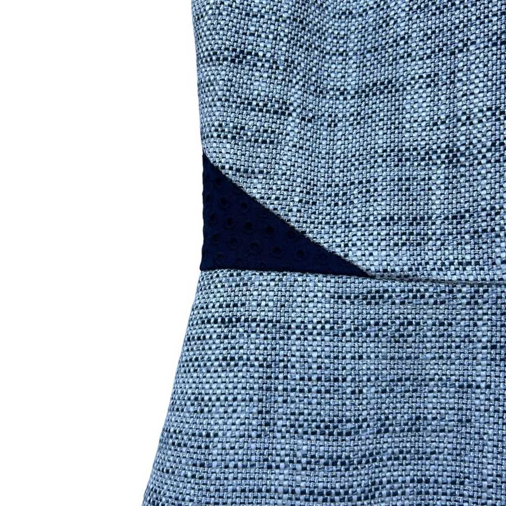 J. Crew Lace Tweed  Sheath Dress Blue & White - S… - image 4