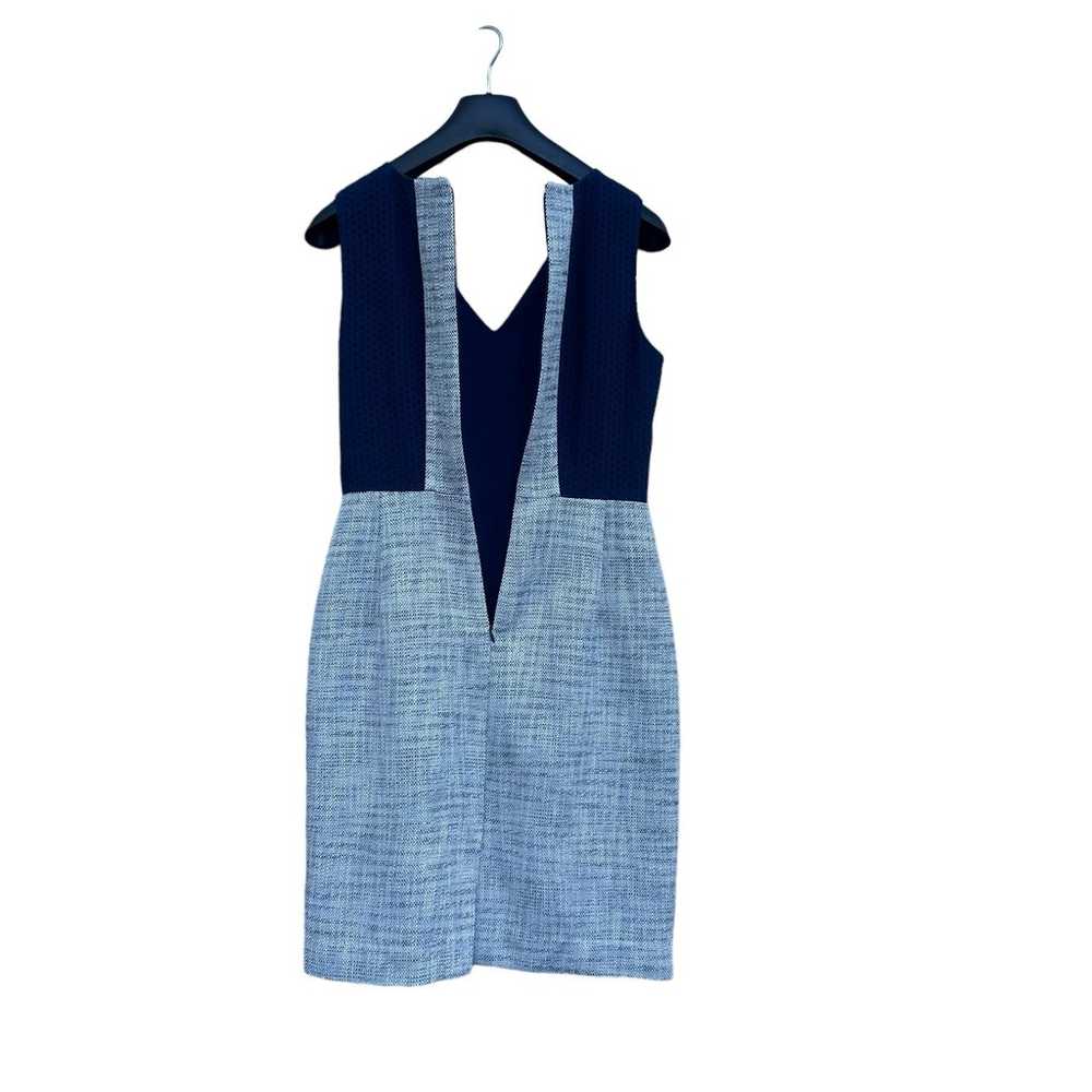 J. Crew Lace Tweed  Sheath Dress Blue & White - S… - image 7