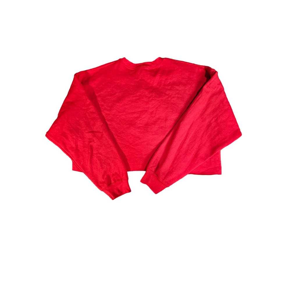 Gildan Women’s cropped red playboy sweatshirt xl - image 3