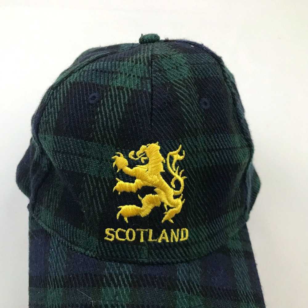 Vintage Scotland Hat Cap Strapback Youth Green Ye… - image 2
