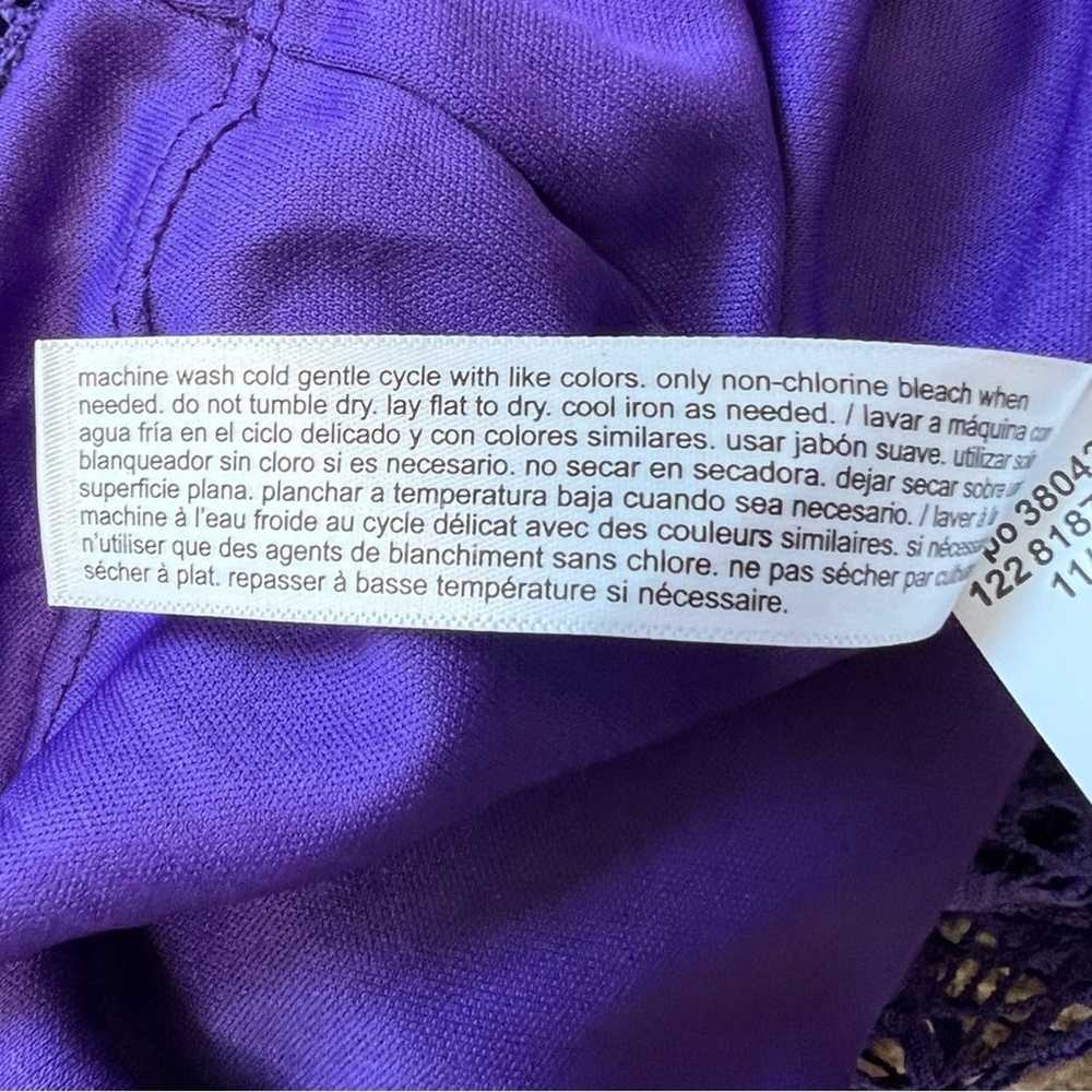 ELOQUII Waist Cutout Lace Midi Dress Royal Purple… - image 6