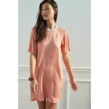 Anthropologie Caspian Tunic Peach Pink Floral Tun… - image 1