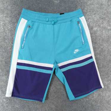 Nike Vintage Nike Sweat Shorts Boys XXXL Blue Whi… - image 1