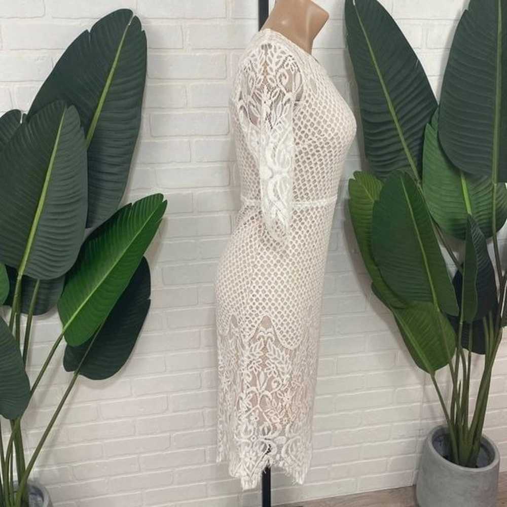 INA white lace midi dress. Soft and stretchy lace - image 5