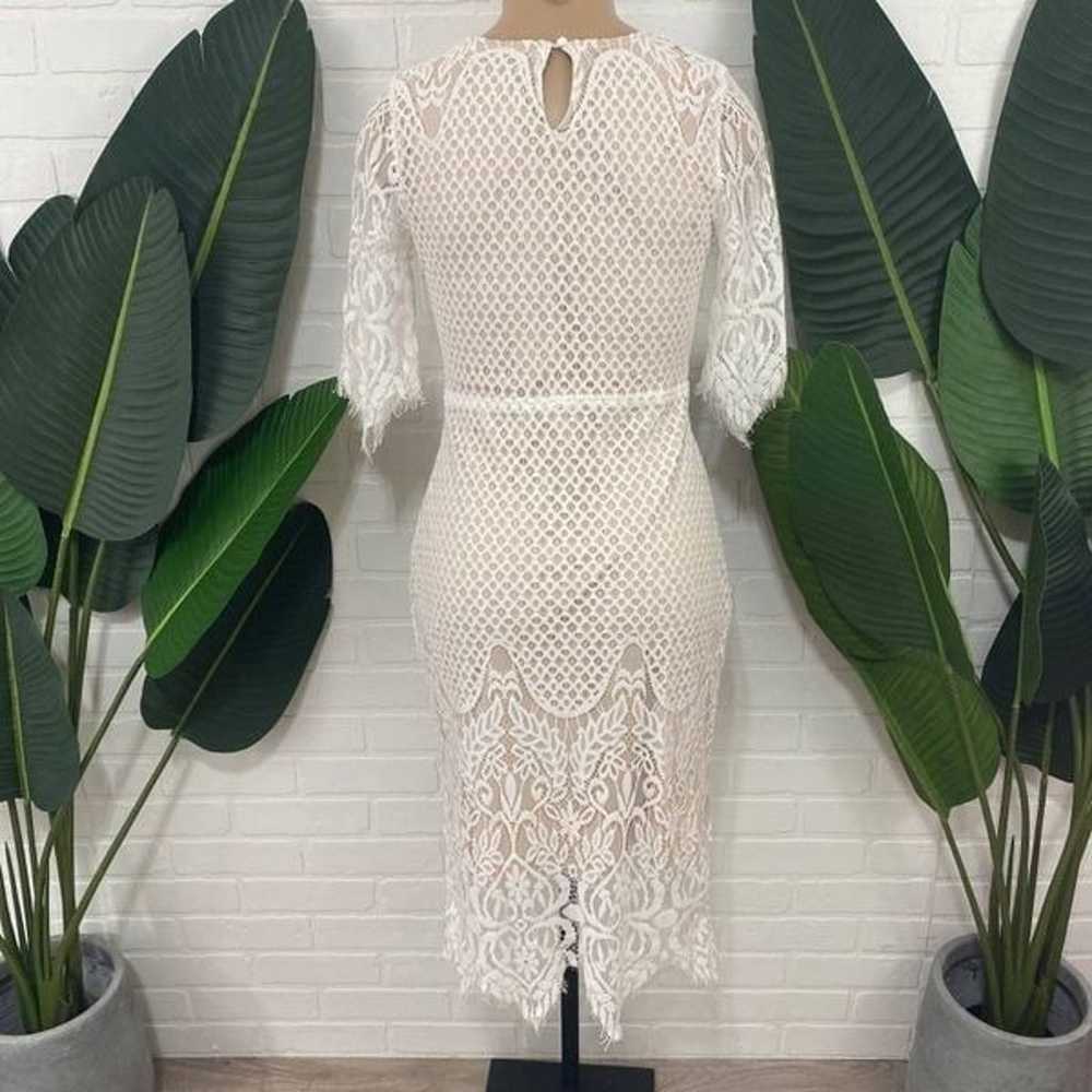 INA white lace midi dress. Soft and stretchy lace - image 6