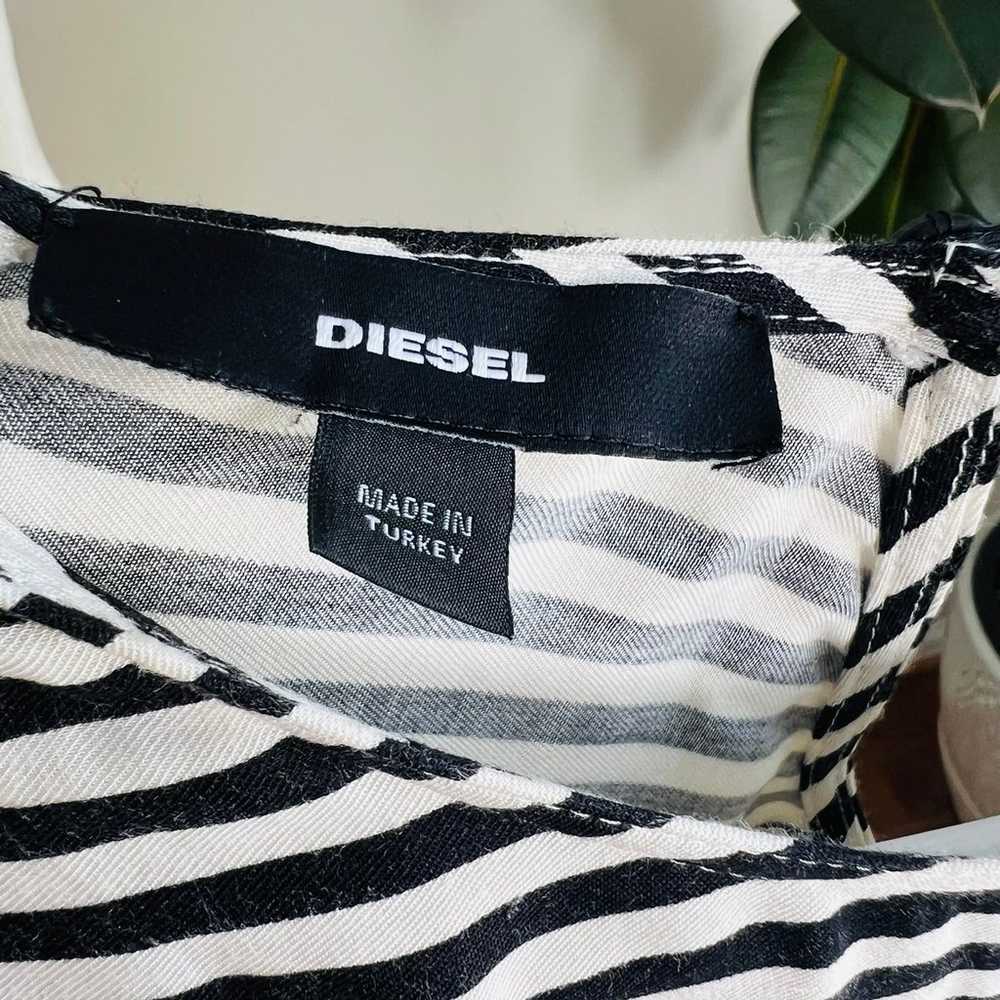 Diesel D -Moon Womens Dress Black White Striped S… - image 9
