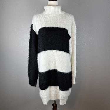 Eloquii Turtleneck Fuzzy Sweater Dress Plus Size 1