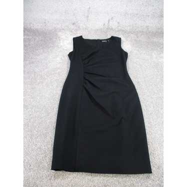 Vintage Magaschoni Shift Dress Womens 8 Black Slee