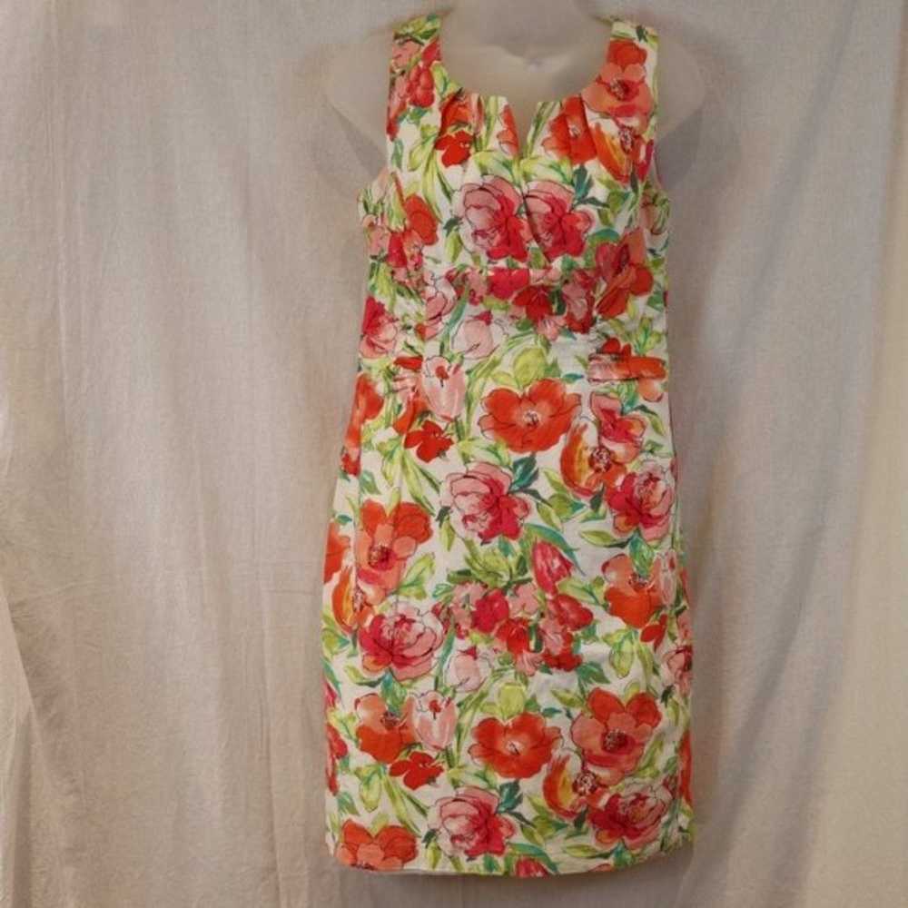 Adrianna Papell Floral Sheath Dress 10P - image 2