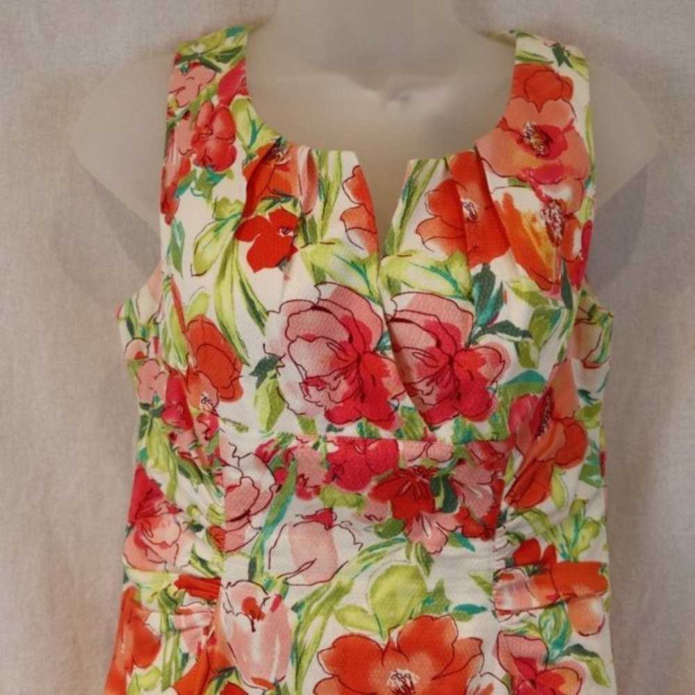 Adrianna Papell Floral Sheath Dress 10P - image 3