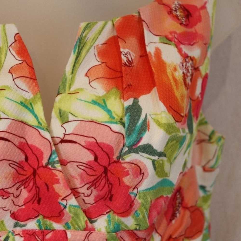 Adrianna Papell Floral Sheath Dress 10P - image 8