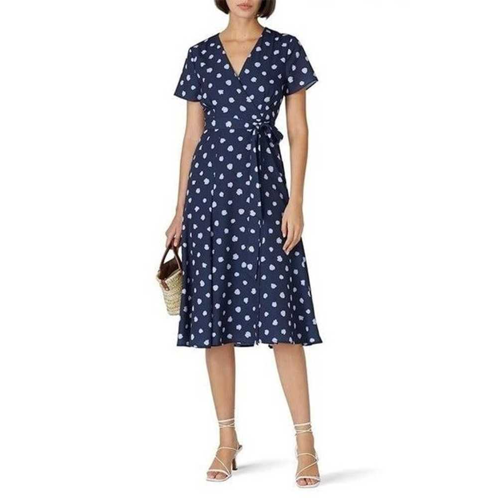 Slate & Willow Ditsy Floral Wrap Dress Navy Women… - image 1