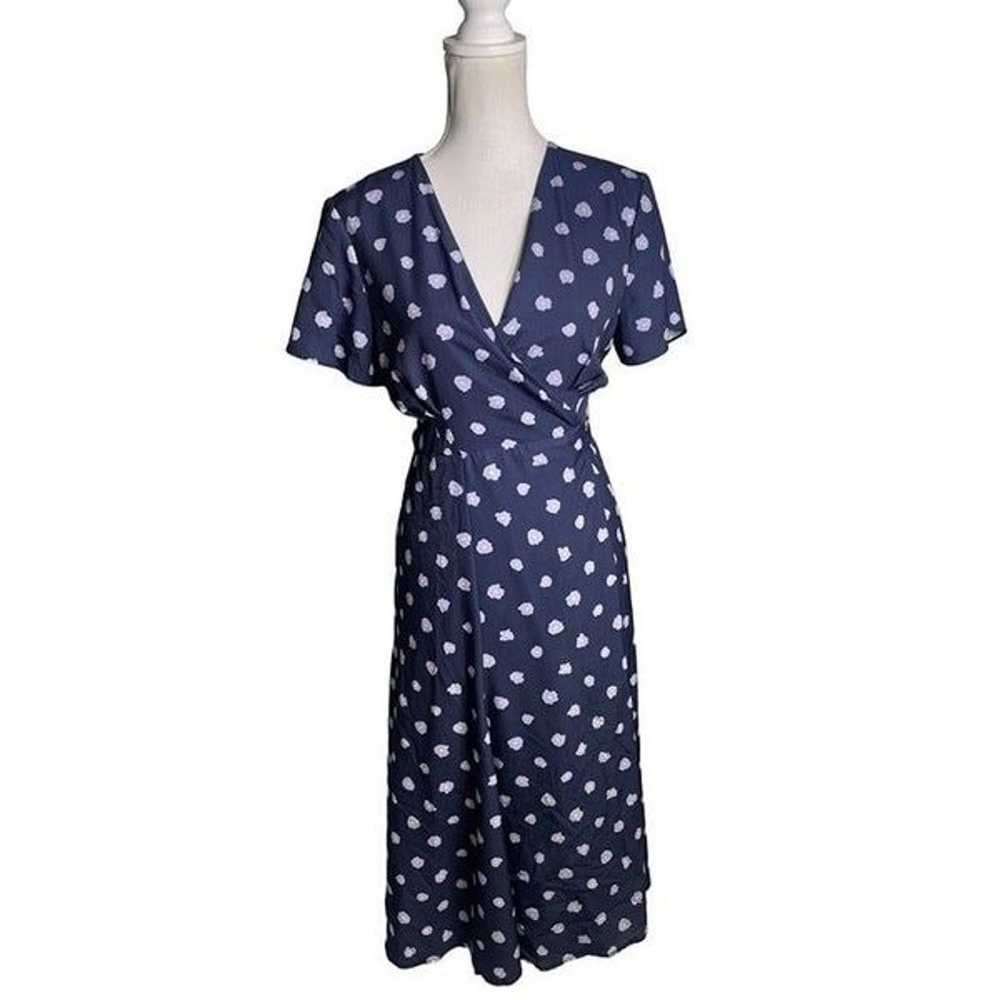 Slate & Willow Ditsy Floral Wrap Dress Navy Women… - image 5