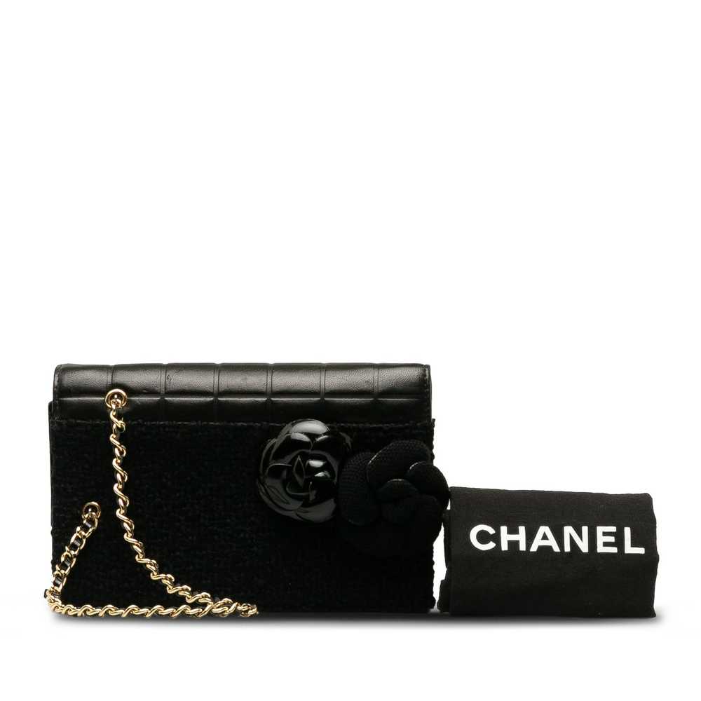 Chanel Chanel Tweed Chocolate Bar Camellia Clutch - image 12
