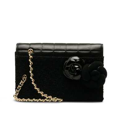 Chanel Chanel Tweed Chocolate Bar Camellia Clutch - image 1