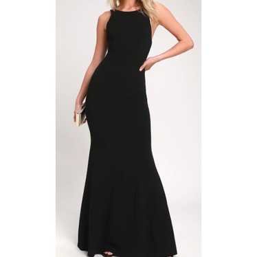 LULU'S SZ S Dream About You Black Backless Maxi D… - image 1