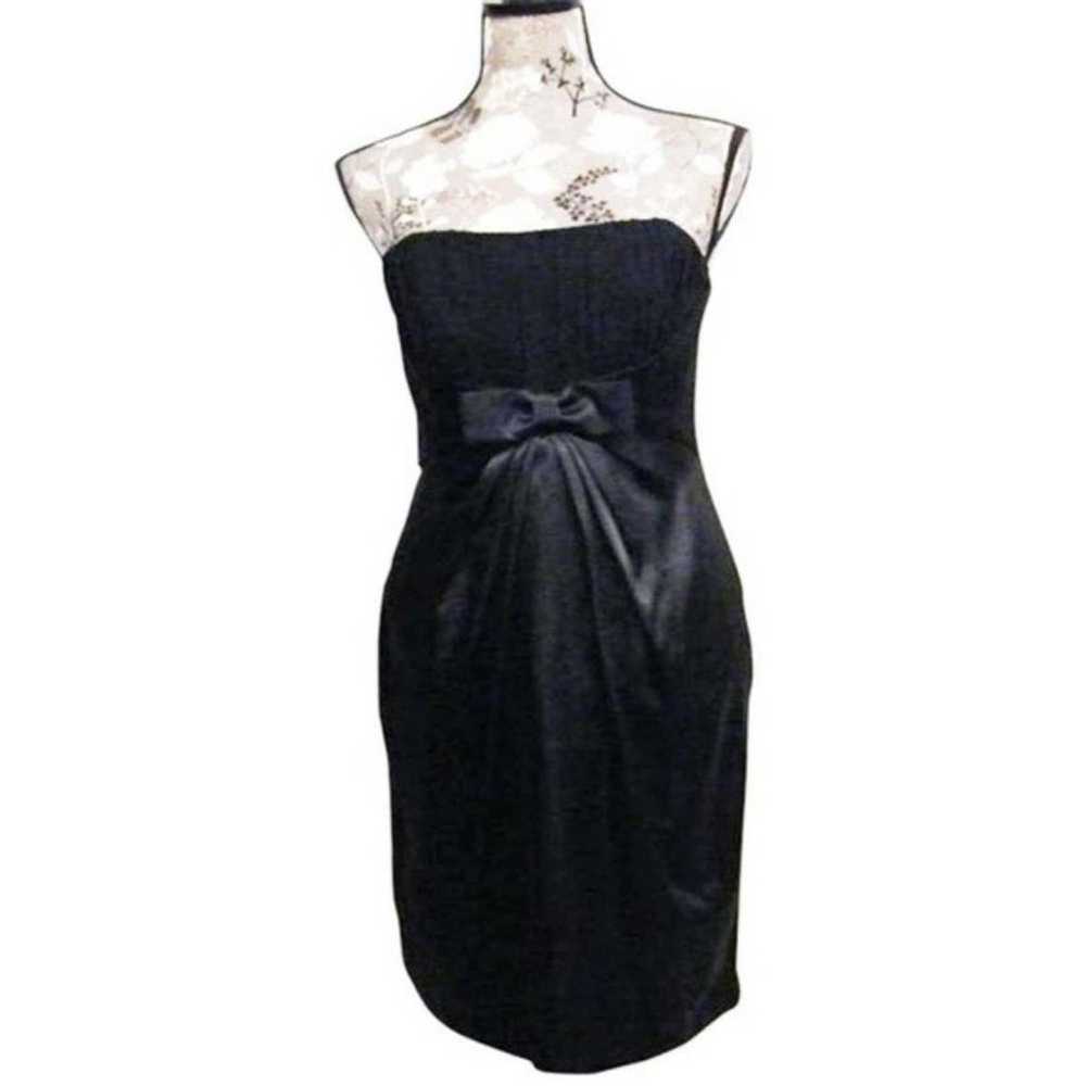 Little Black Dress Size 8 Satin Chiffon Pleated L… - image 2