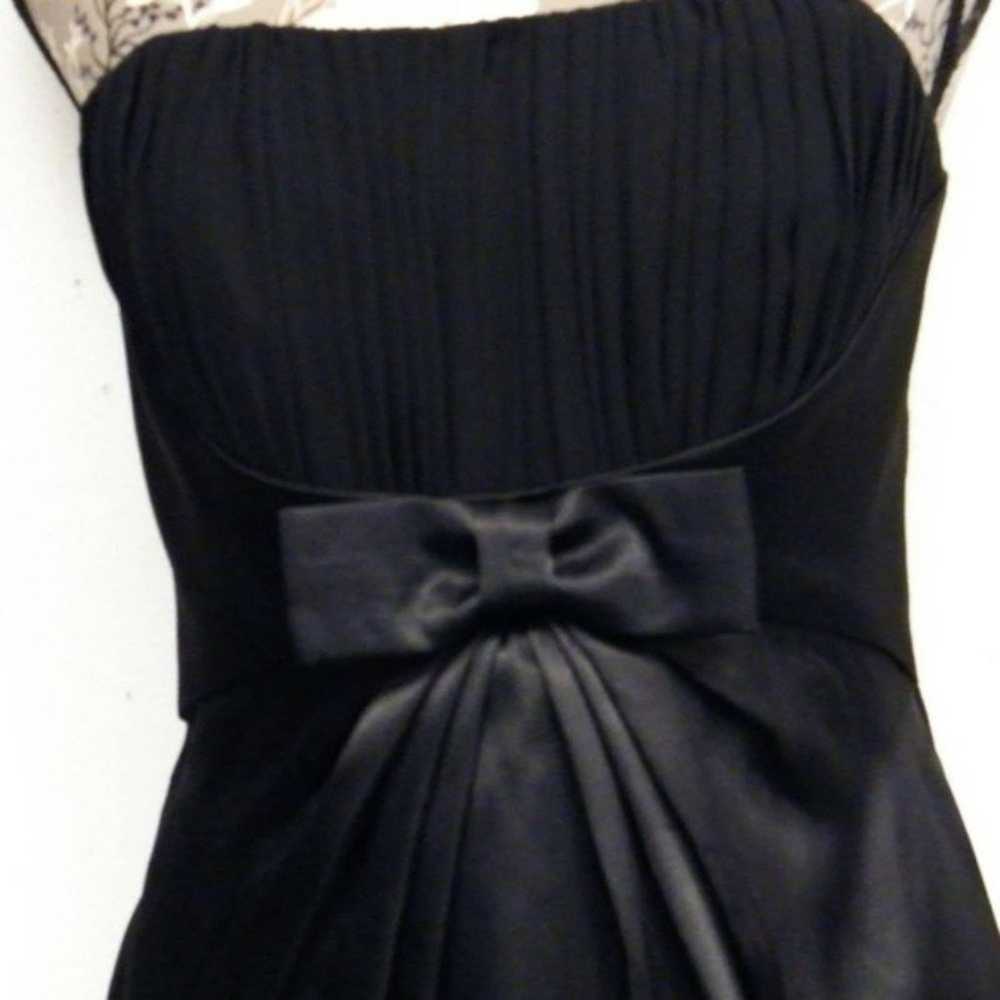 Little Black Dress Size 8 Satin Chiffon Pleated L… - image 4