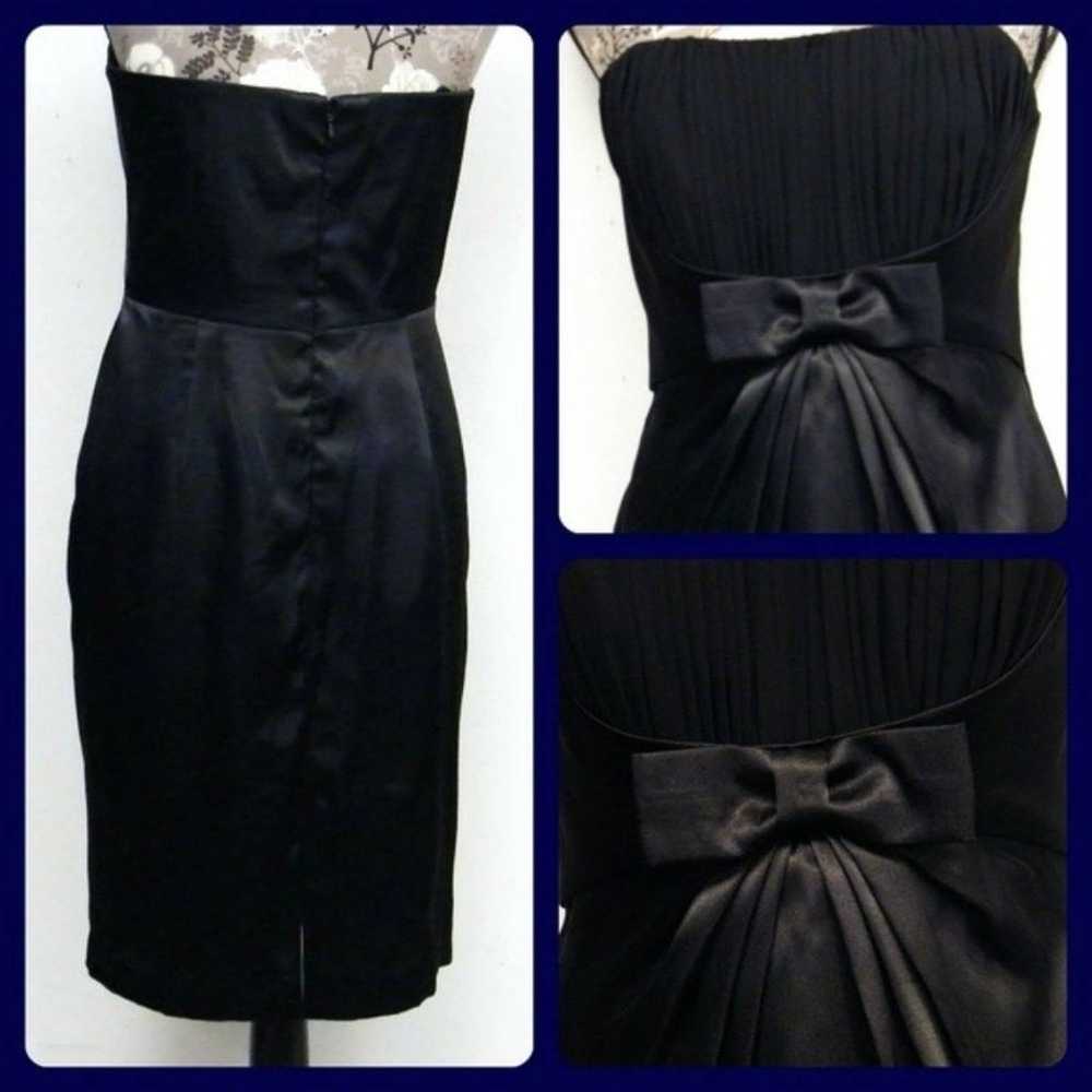 Little Black Dress Size 8 Satin Chiffon Pleated L… - image 8