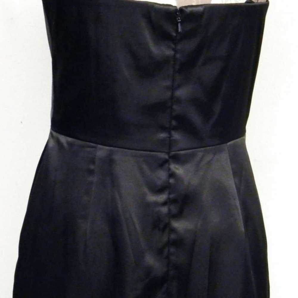 Little Black Dress Size 8 Satin Chiffon Pleated L… - image 9