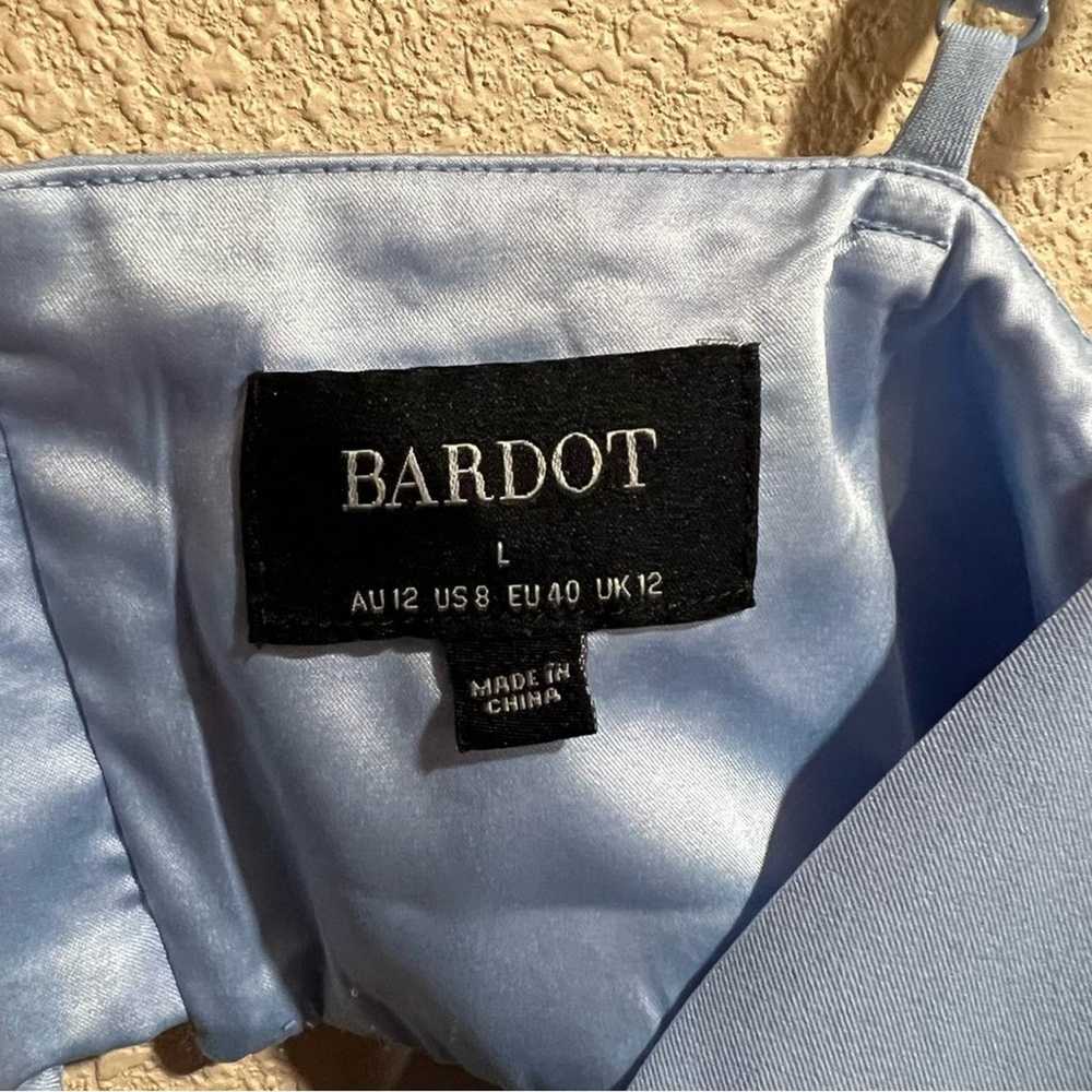 Bardot light blue v neckline cutout thigh slit mi… - image 8
