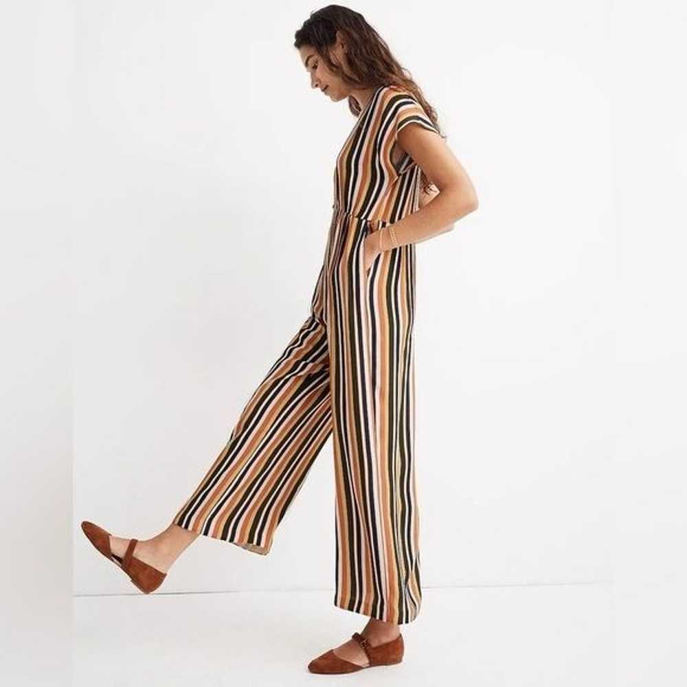 Madewell V-Neck Button-Front Jumpsuit in Rainbow … - image 2