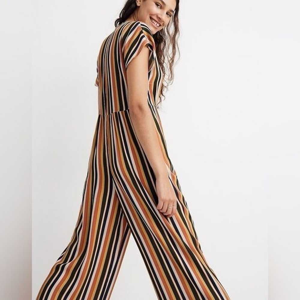 Madewell V-Neck Button-Front Jumpsuit in Rainbow … - image 3