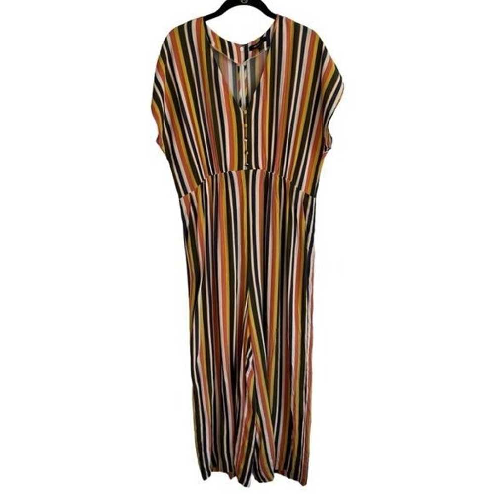 Madewell V-Neck Button-Front Jumpsuit in Rainbow … - image 4