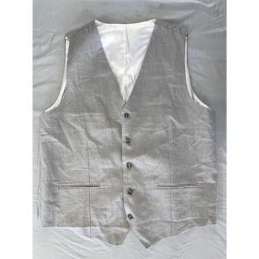 Vintage Modelcloth Monaco Lined 100% Linen Vest w/
