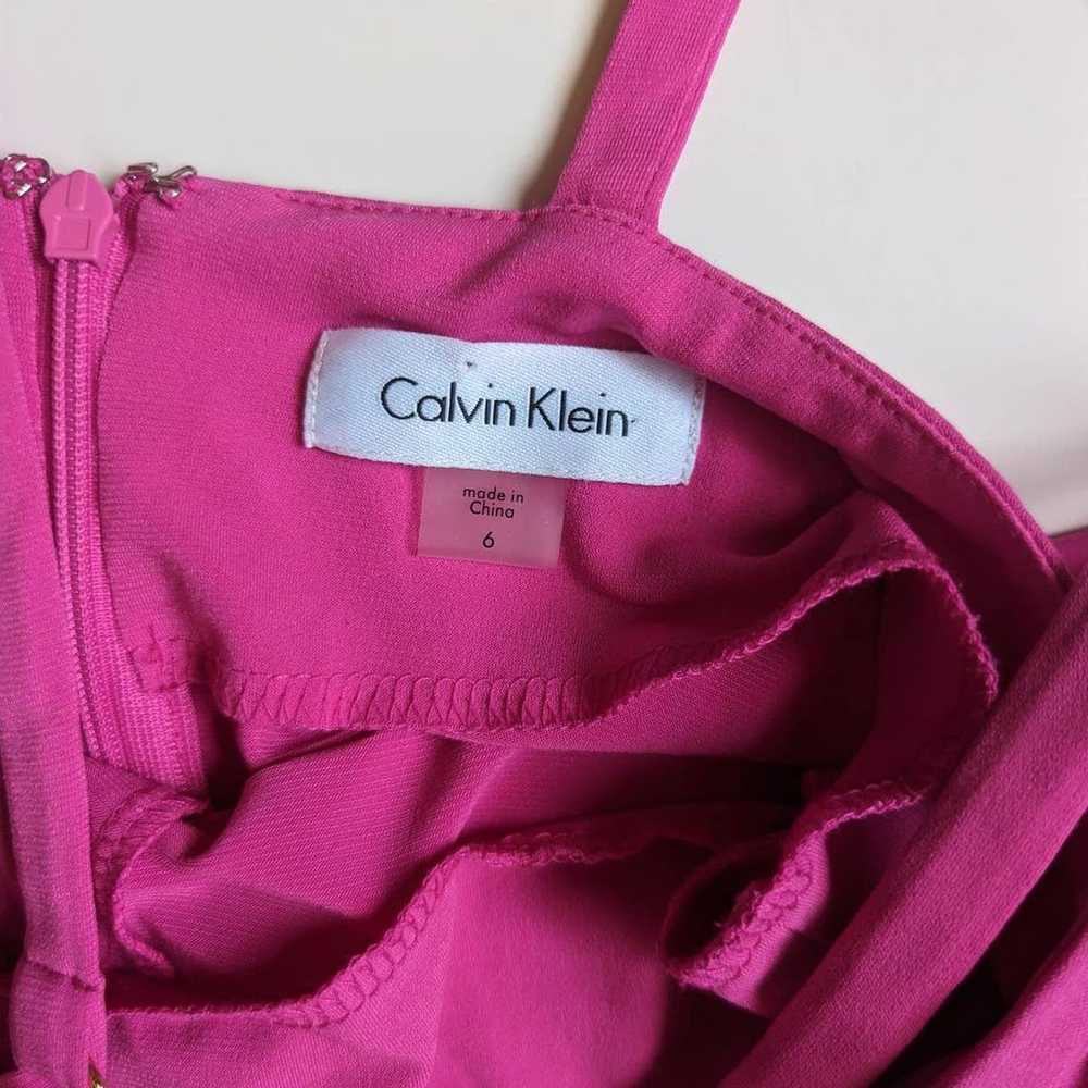 Calvin Klein Hot Pink Slip Dress Midi Tank V Neck… - image 5