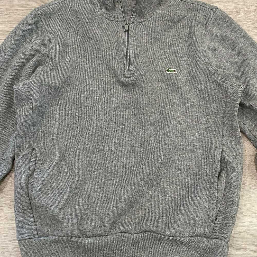 Lacoste Lacoste Gray Quarter Zip Pullover Sweater… - image 3