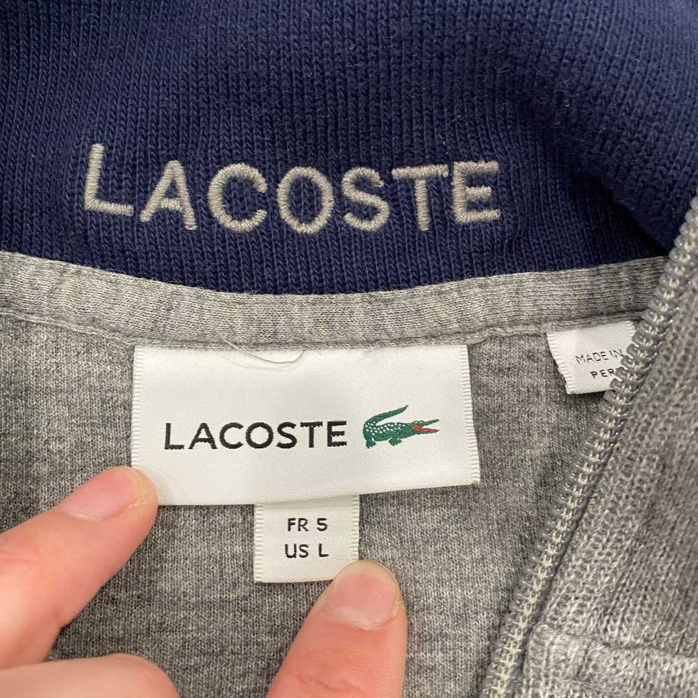 Lacoste Lacoste Gray Quarter Zip Pullover Sweater… - image 4