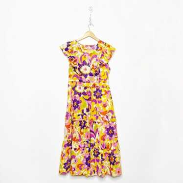 J. CREW Ruffle sleeve dress in Ratti curly floral… - image 1