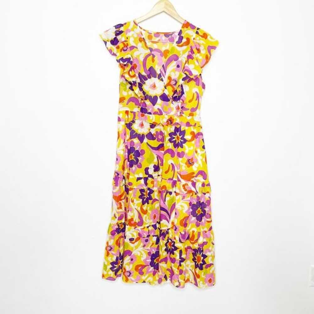 J. CREW Ruffle sleeve dress in Ratti curly floral… - image 2