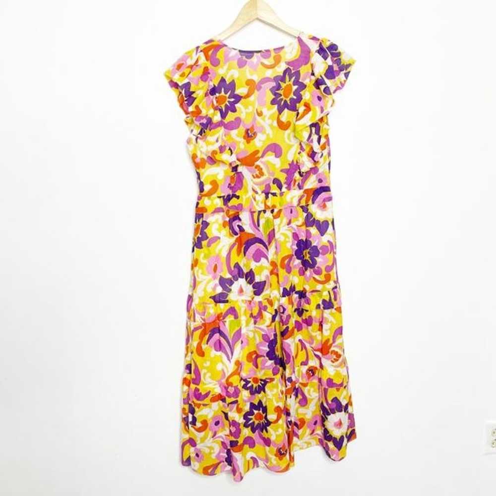 J. CREW Ruffle sleeve dress in Ratti curly floral… - image 4