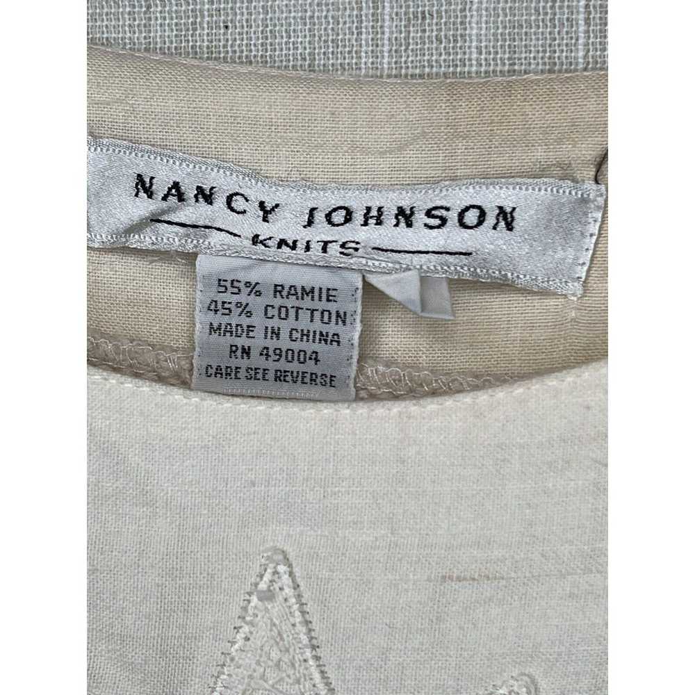 Vintage Nancy Johnson Knits Size Small Cream Swea… - image 4